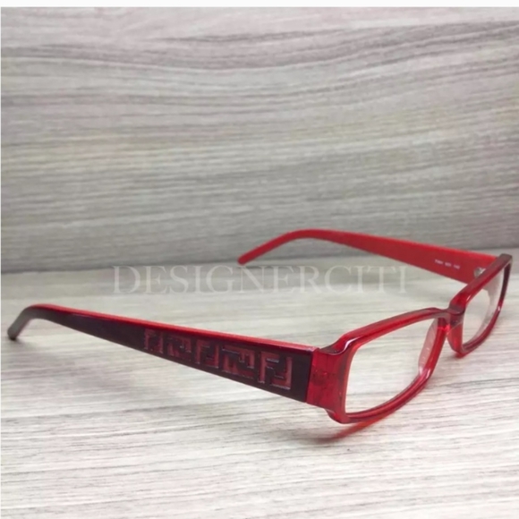 Fendi Eyeglasses Red F664 603 140 with Case and Card EUC - Picture 3 of 8